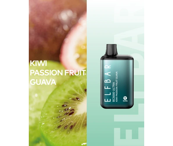 Одноразка Pod Elf Bar BC5000 Ultra 13 мл 5% Kiwi Passion Fruit Guava (Ківі + маракуя + гуава)