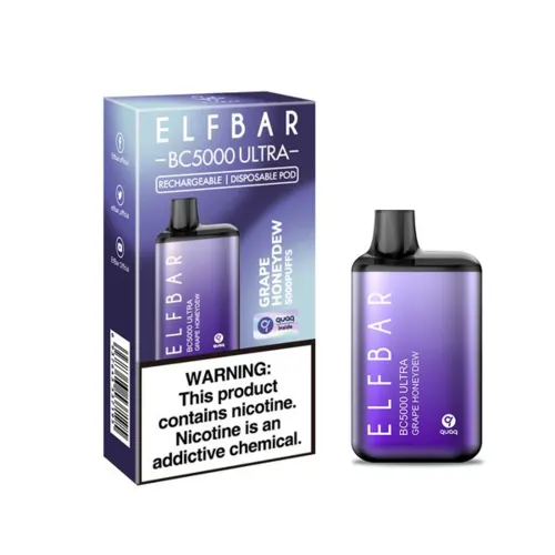 Одноразка Pod Elf Bar BC5000 Ultra 13 мл 5% Grape Honeydew (Виноград + мед) - Фото 4