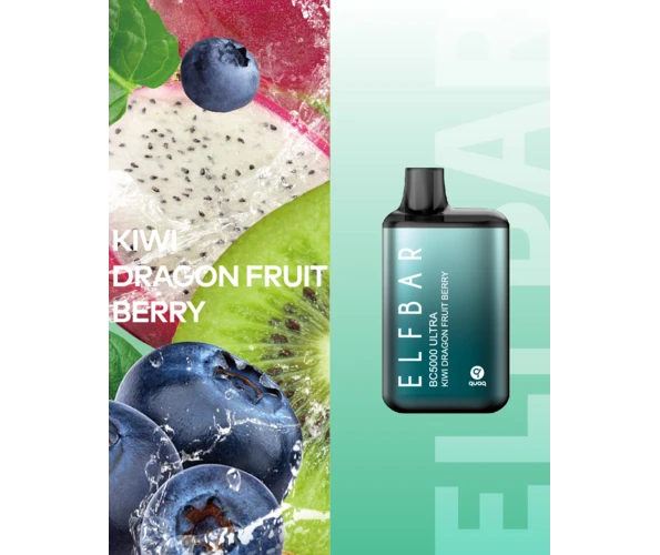 Одноразка Pod Elf Bar BC5000 Ultra 13 мл 5% Kiwi Dragon Fruit Berry (Питахая) - Фото 5