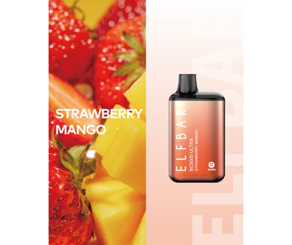 Одноразка Pod Elf Bar BC5000 Ultra 13 мл 5% Strawberry Mango (Клубника + манго)