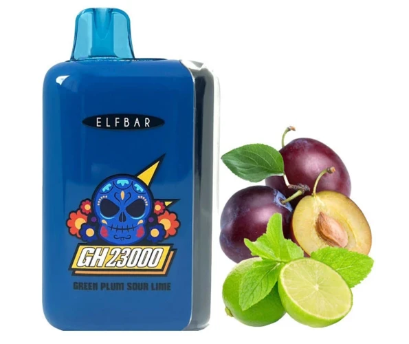 Одноразка Pod Elf Bar GH 23000 Green Plum Sour Lime 5% (Слива + лайм)