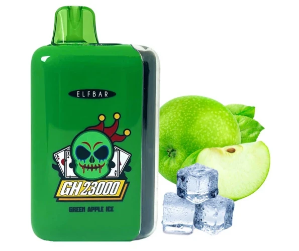 Одноразка Pod Elf Bar GH 23000 Green Apple Ice 5% (Зеленое яблоко)