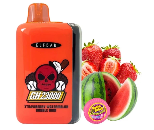 Одноразка Pod Elf Bar GH 23000 Strawberry Watermelon Bubble Gum 5% (Клубника + Арбуз + Жвачка)
