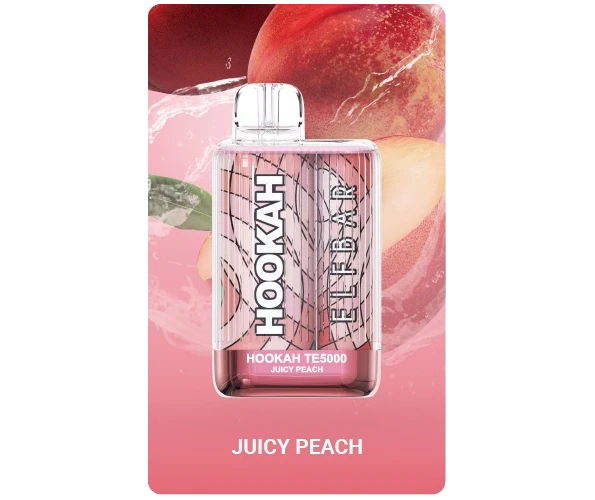 Одноразка Pod Elf Bar Hookah TE 5000 13.5 мл 5% Juice Peach (Персиковый сок)
