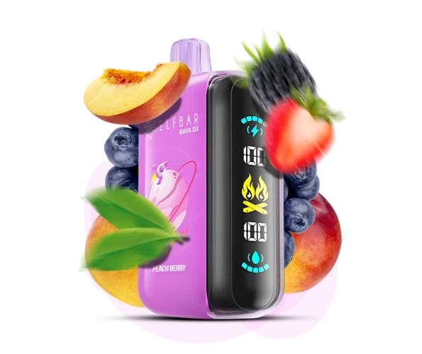 Одноразка Pod Elf Bar RAYA D3 23 мл 5% 25000 Peach Berry (Персик + ягоди)