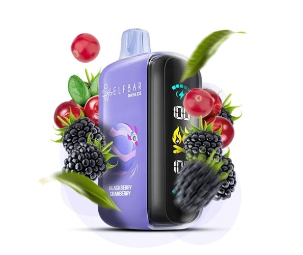 Одноразка Pod Elf Bar RAYA D3 23 мл 5% 25000 Blackberry Cranberry (Ожина + Журавлина)