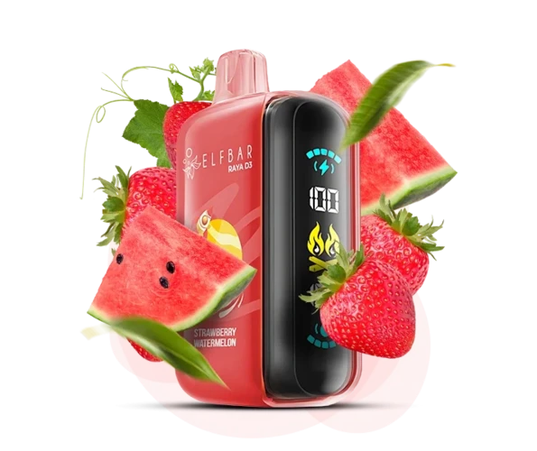 Одноразка Pod Elf Bar RAYA D3 23 мл 5% 25000 Strawberry Watermelon (Полуниця + Кавун)