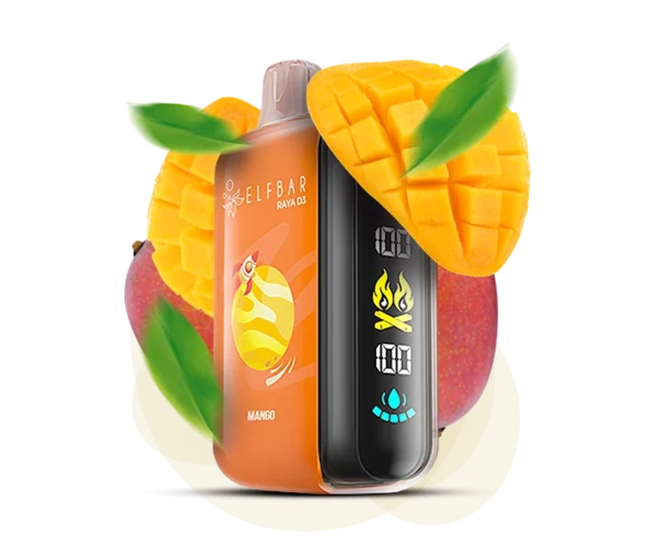 Одноразка Pod Elf Bar RAYA D3 23 мл 5% 25000 Mango Peach (Манго + Персик)