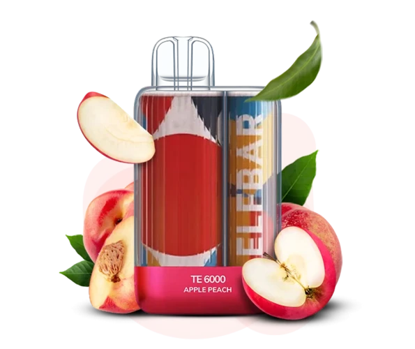 Одноразка Pod Elf Bar TE6000 15 мл 5% (перезаряжаемая) Apple Peach (Яблоко + персик)