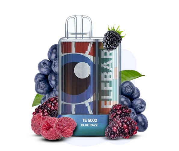 Одноразка Pod Elf Bar TE6000 15 мл 5% (перезаряжаемая) Blue Razz (Черника + малина)