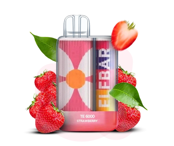 Одноразка Pod Elf Bar TE6000 15 мл 5% (перезаряжаемая) Strawberry (Клубника)