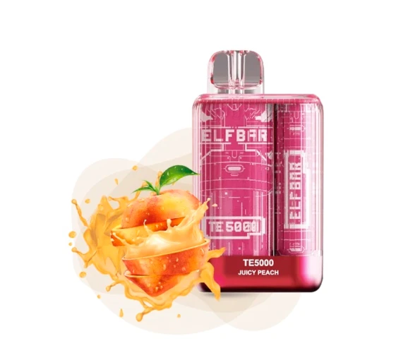 Одноразка Pod Elf Bar TE6000 15 мл 5% (перезаряжаемая) Juice Peach (Персик) - Фото 3