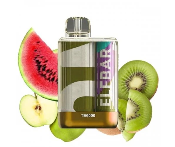 Одноразка Pod Elf Bar TE6000 550mAh 15 мл Kiwi Watermelon Green Apple 5% (Киви + Арбуз + Зеленое яблоко)