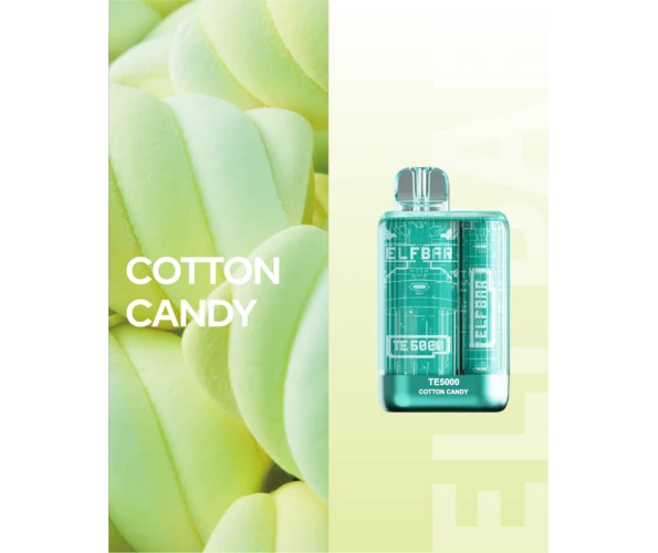 Одноразка Pod Elf Bar TE 5000 13.5 мл 5% Cotton Candy (Сладкая вата)
