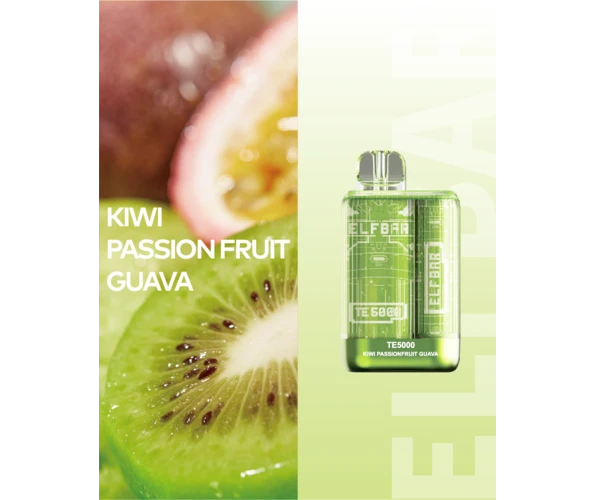 Одноразка Pod Elf Bar TE 5000 13.5 мл 5% Kiwi Passionfruit Guava (Киви + маракуя + гуава)