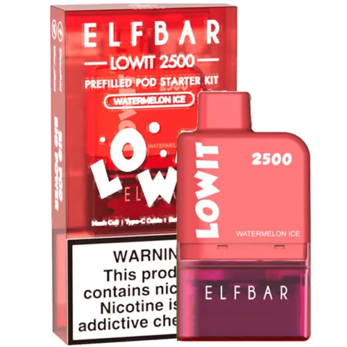 Elfbar Lowit 2500 Prefilled Pod Starter Kit 500mAh Red Watermelon Ice (Арбуз со льдом) - Фото 2
