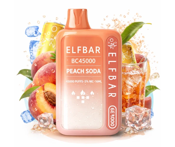 Одноразка Pod Elf Bar BC45000 25 мл Peach Soda 5% (Персик + Содовая)
