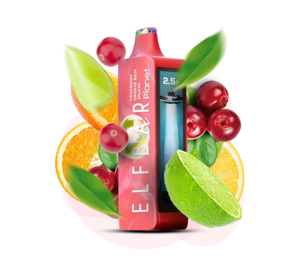 Одноразка Pod Elf Bar Planet 25000 800 mAh Cranberry Orange Baja Splash 5% (Журавлина + Апельсин + Мультифрукт)