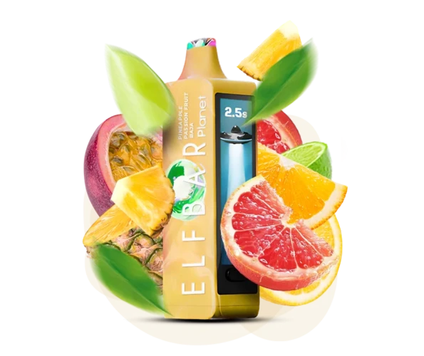 Одноразка Pod Elf Bar Planet 25000 800 mAh Pineapple Passion Fruit Baja 5% (Ананас + Маракуя + Цитрусові)