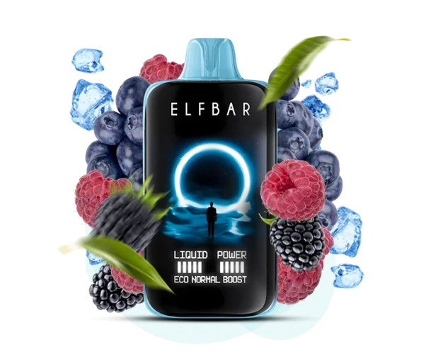 Одноразка Pod Elf Bar Moon Night 40000 850 mAh Blue Razz Ice 5% (Чорниця + Малина)