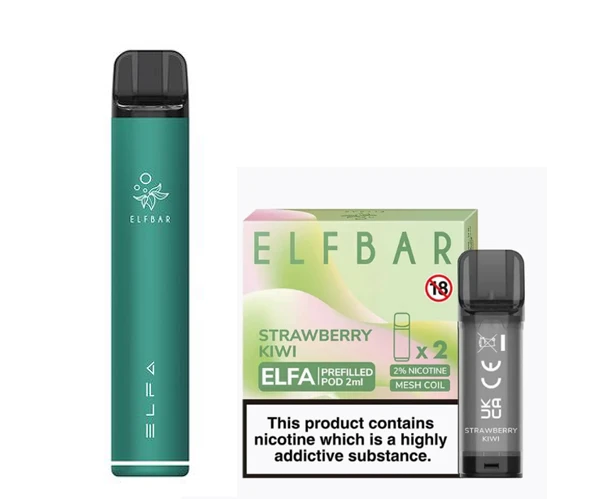 Elf Bar Elfa Pod Prefilled Starter Kit 850mAh Strawberry Kiwi Green