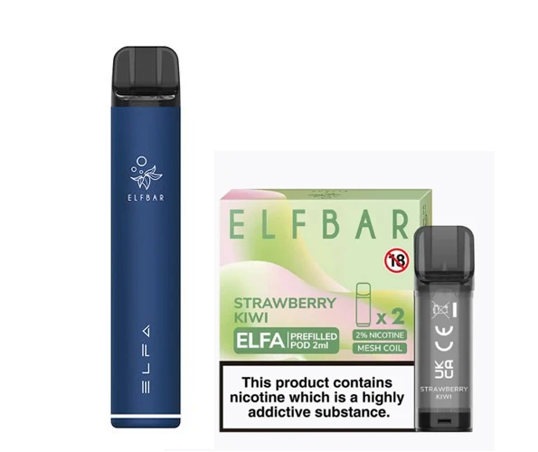 Elf Bar Elfa Pod Prefilled Starter Kit 850mAh Strawberry Kiwi Navy
