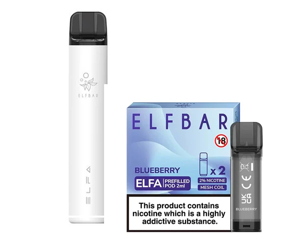 Elf Bar Elfa Pod Prefilled Starter Kit 850mAh Blueberry White