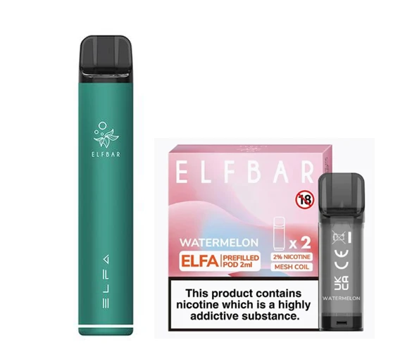 Elf Bar Elfa Pod Prefilled Starter Kit 850mAh Watermelon Green