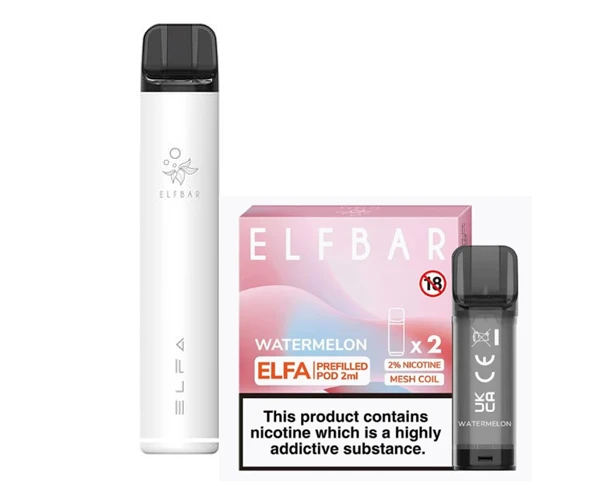 Elf Bar Elfa Pod Prefilled Starter Kit 850mAh Watermelon White
