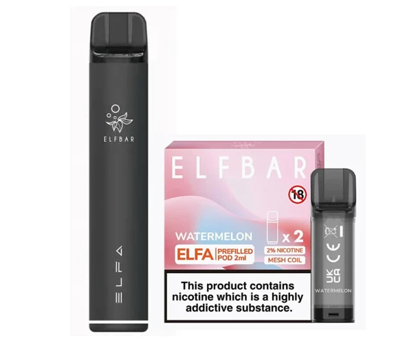 Elf Bar Elfa Pod Prefilled Starter Kit 850mAh Watermelon Black