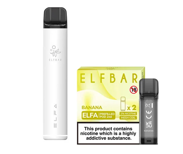 Elf Bar Elfa Pod Prefilled Starter Kit 850mAh Banana White