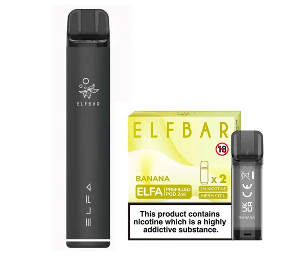 Elf Bar Elfa Pod Prefilled Starter Kit 850mAh Banana Black