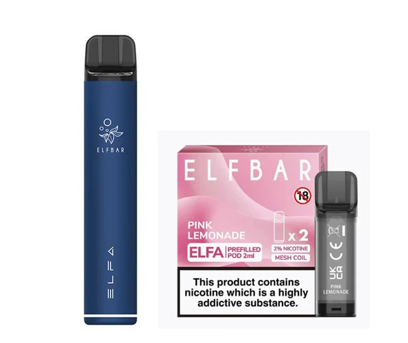 Elf Bar Elfa Pod Prefilled Starter Kit 850mAh Pink Lemonade Navy