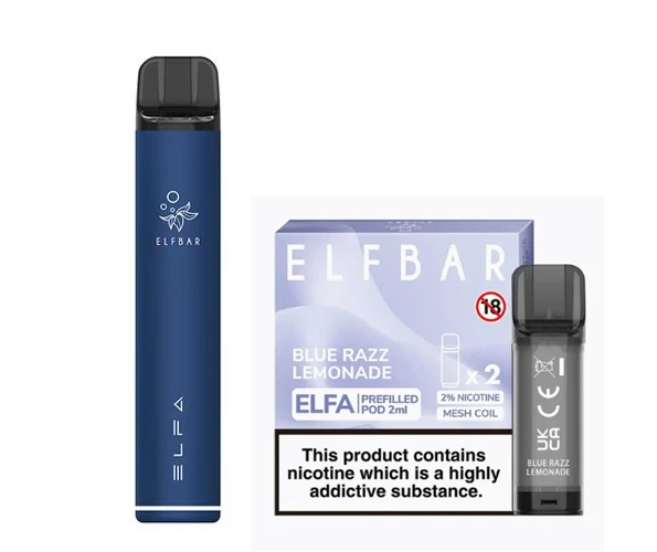 Elf Bar Elfa Pod Prefilled Starter Kit 850mAh Blue Razz Lemonade Navy