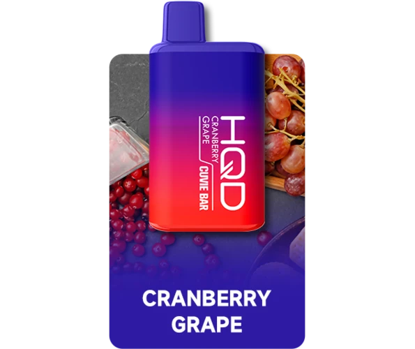Одноразовий Pod HQD Cuvie Bar 7000 Cranberry Grape 5% (Журавлина з винорадом)