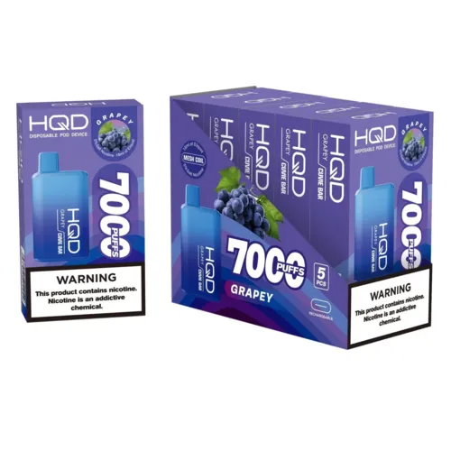 Одноразовый Pod HQD Cuvie Bar 7000 Grapey 5% (Виноград) - Фото 7