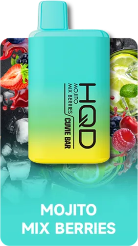 Одноразовый Pod HQD Cuvie Bar 7000 Mojito Mix Berries 5% (Мохито с лесными ягодами) - Фото 3