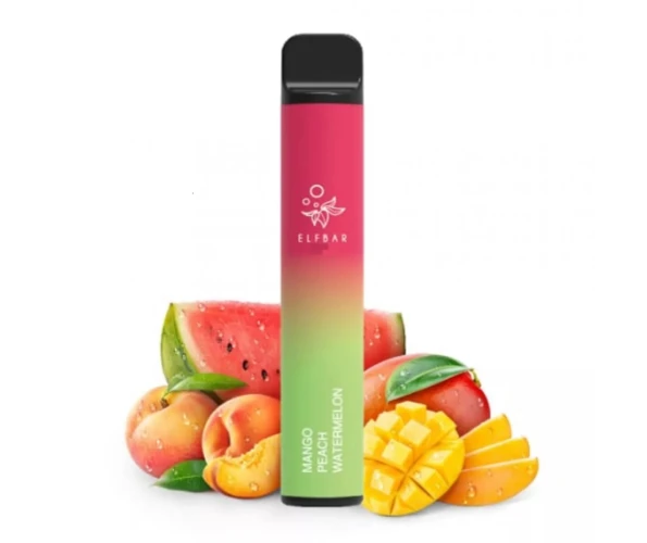 Безникотиновый одноразовый Pod HQD Super Mango Peach Watermelon 0% (Манго + персик + арбуз)