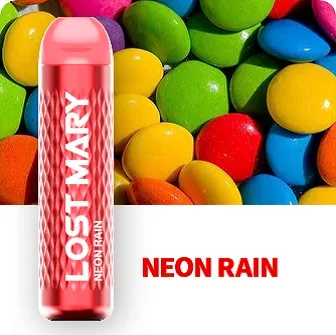 Одноразка Pod Lost Mary 3000 1250 mAh Standard Edition Neon Rain 5% (Солодкі цукерки) - Фото 4