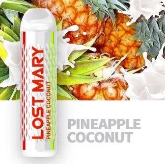 Одноразка Pod Lost Mary 3000 1250 mAh Standard Edition Pineapple Coconut 5% (Ананас з кокосом) - Фото 4