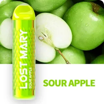 Одноразка Pod Lost Mary 3000 1250 mAh Standard Edition Sour Apple 5% (Кисле яблуко) - Фото 4
