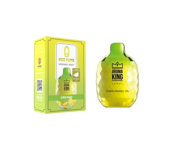 Одноразовий POD Aroma King Jewel 8000 650 mAh Lemon Mango 0% (Лимон із манго)