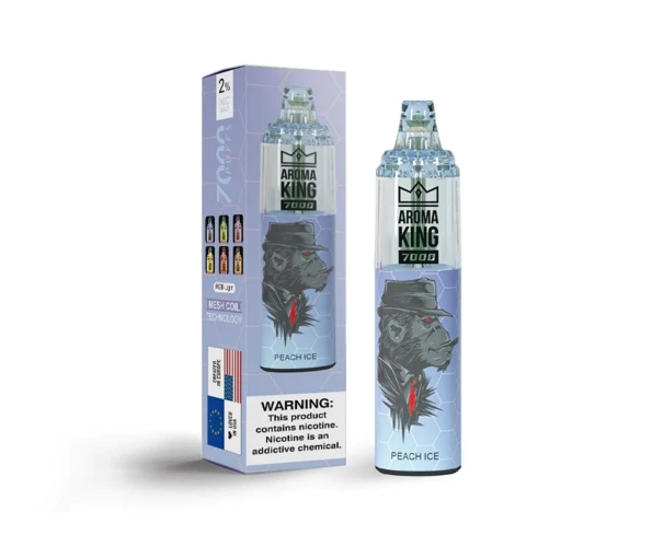 Одноразовый POD Aroma King Tornado 7000 650 mAh Peach Ice 5% (Персик со льдом)