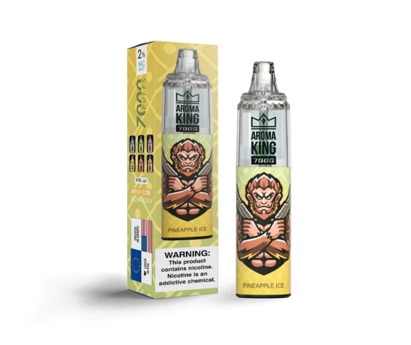 Одноразовый POD Aroma King Tornado 7000 650 mAh Pineapple Ice 5% (Ананас со льдом)