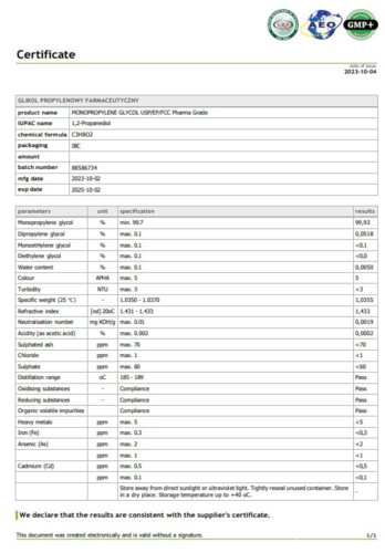 Пропіленгліколь BASF (PG) 100 л - Фото 2