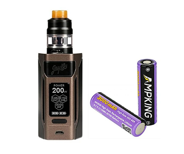WISMEC Reuleaux RX2 20700 200W TC Kit with Dual Ampking 20700 Batteries 6000mAh