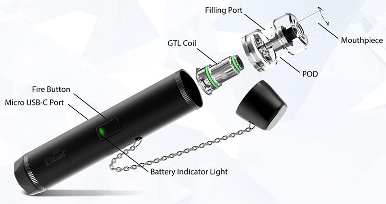 Eleaf Glass Pen Pod Kit Black - Описание
