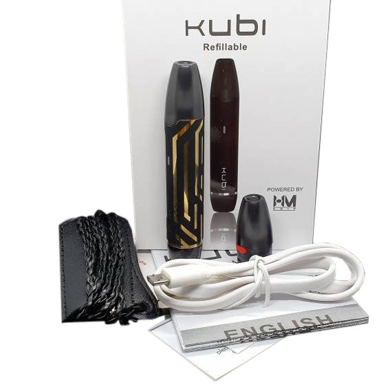 Hotcig Kubi Refillable Pod Starter Kit 550 mAh Engraved Black Gold - Описание