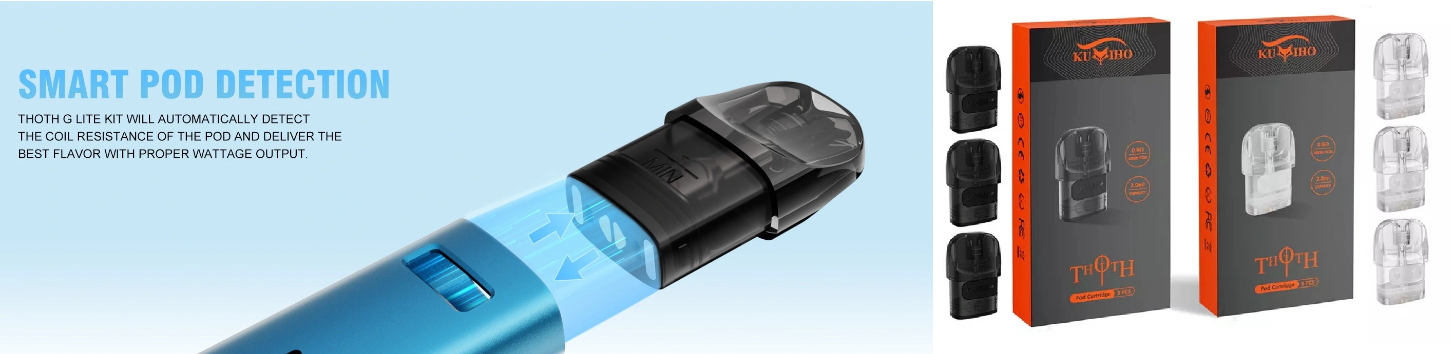 Kumiho THOTH G Lite Pod System Kit 650mAh 2ml Space Grey - Описание