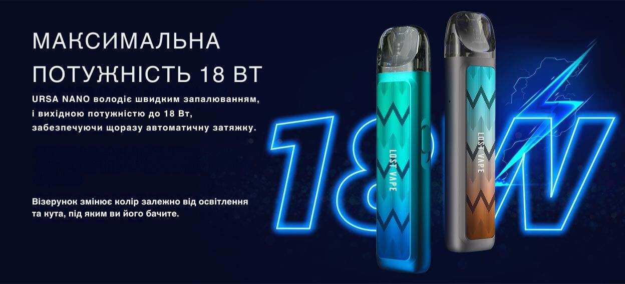 Lost vape Ursa Nano Pod 800mAh Twill Green електронка - Описание
